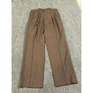 VTG Lauren Ralph Lauren Pants Mens 38 Brown Wool Pleated Dress Trousers Canada